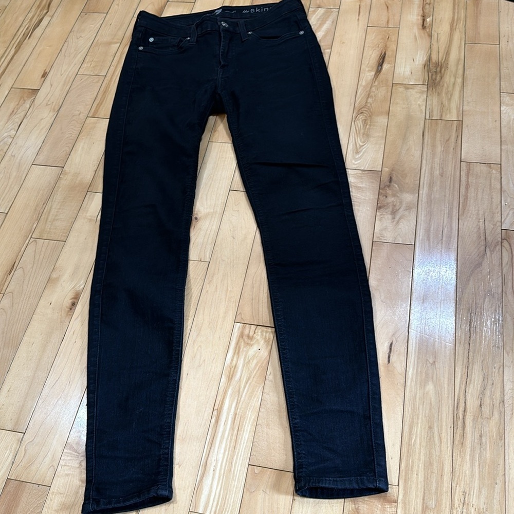 7 For All Mankind Black Skinny Jeans - Women's